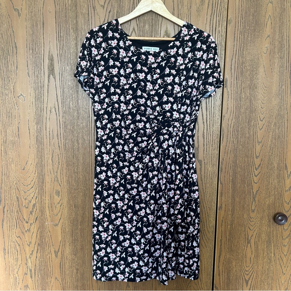 Black and Pink Floral Dress